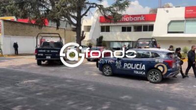 URGENTE: Otro cuentahabiente iba a ser asaltado afuera de un banco en Toluca