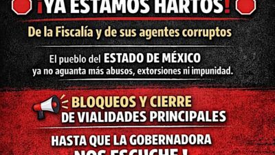 ÚLTIMA HORA. Circula supuesto anuncio de bloqueo de vialidades en varios puntos del valle de México