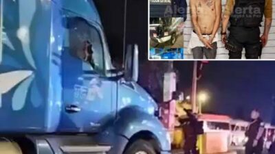 VIDEO. Drogado, armado y con un tráiler; sujeto provocó persecución de película en carretera de Edomex