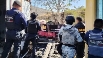 GUARIDA: Criminales escondían más de 30 toneladas de autopartes y una caja de tráiler