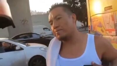 VIDEO: ‘¿A dónde vas?’; motociclista encara a chofer de camión que lo arrolló