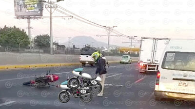 ÚLTIMA HORA. Motociclistas se accidentan sobre la autopista México-Puebla; hay un fallecido