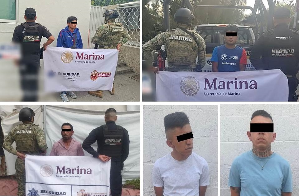 CRIMINALES: Caen cinco distribuidores con droga durante mega operativo en Ecatepec