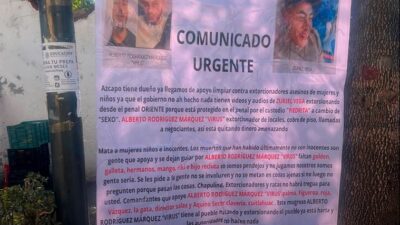 ALERTA: ‘Ya llegamos de apoyo’; dejan mantas con amenazas a vecinos y presuntos criminales