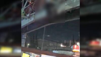 VIDEO: Joven en un puente causa pánico y termina sufriendo un tremendo golpe