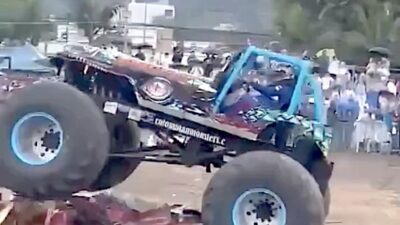TRAGEDIA. Monster Truks fuera de control arrolla a una multitud; hay 3 muertos y 35 heridos
