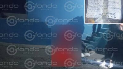NARCOGUERRA. Criminales rafaguean a cinco personas; dos mueren y dejan un mensaje