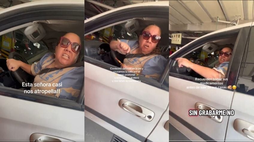VIDEO: Conductora avienta camioneta a jovencitas e inventa su propio reglamento de tránsito