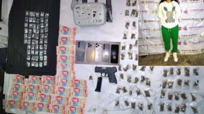 ATENCIÓN: ‘La Tania’ es novia de un peligroso criminal; la agarran con dinero, drogas y armas