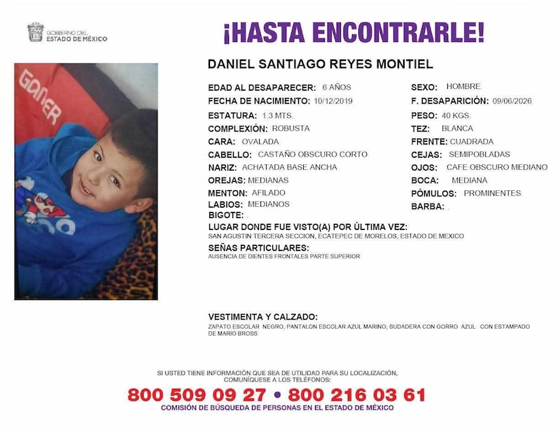 ÚLTIMA HORA. Reportan secuestro de un niño de 6 años en Ecatepec; vecinos organizan búsqueda