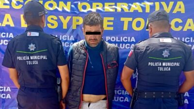 SEGURIDAD: Policías de Toluca capturan a un ladrón que resultó tener orden de aprehensión