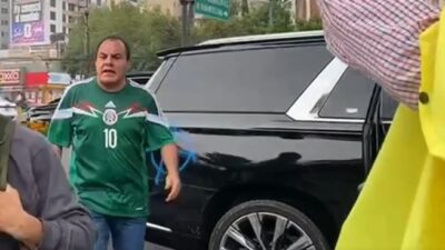 VIDEO: ‘¡Samir vive!’; manifestantes pintan camioneta y atacan a Cuauhtémoc Blanco
