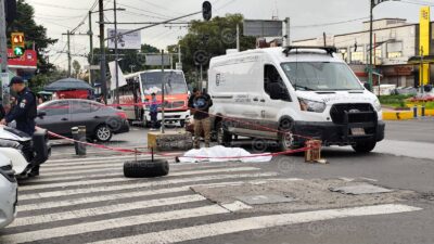 VIDEO: Señor cruzaba la avenida cuando su vida acabo bajo un tráiler