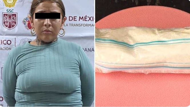 INCREÍBLE: Joven mujer intentó meter 65 gramos de polvo blanco al reclusorio