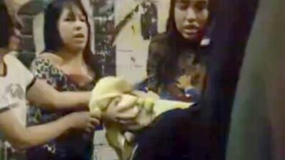 VIDEO. ‘¡Ya está morado!’; policías salvan la vida a un bebé que no podía respirar