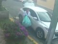 VIDEO: Señora baja de un ‘camionetón’ y deja una enorme bolsa de basura en la calle