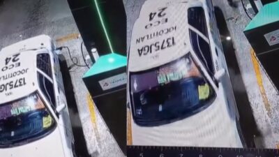 VIDEO: Taxista huye sin pagar su gasolina y regresa al saber que ya era viral