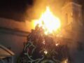 VIDEO: Incendian la portada de la iglesia hecha con flores durante fiesta patronal