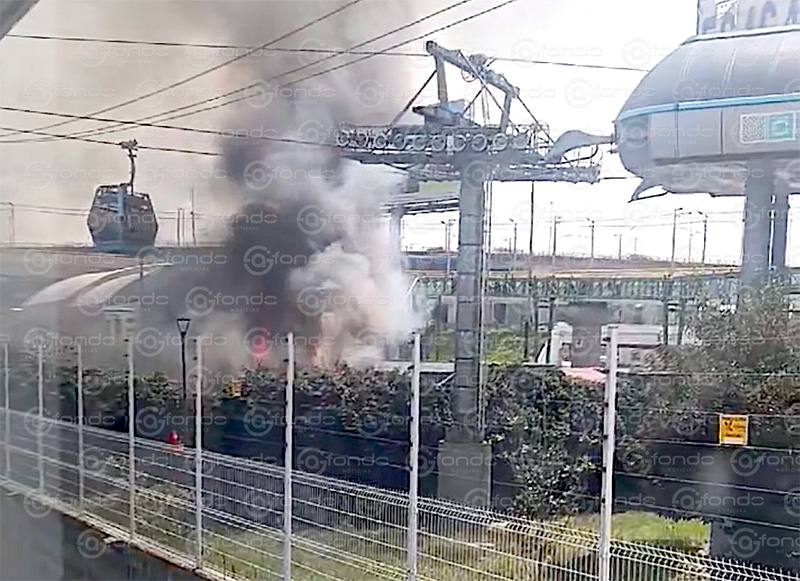 ÚLTIMA HORA. Reportan fuerte incendio en el paradero de Santa Martha Acatitla; bomberos acuden al lugar