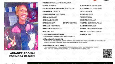 MISTERIO. Joven de 18 años desaparece después de abordar un viaje de Didi Moto en el Estado de México