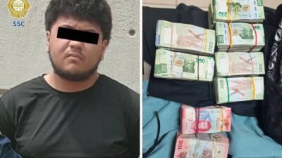 SOSPECHOSO: Sujeto quería entrar al Zócalo con medio millón de pesos