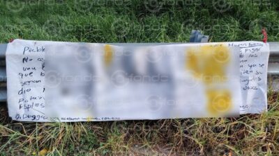 TERROR. Dejan mantas con terribles amenazas contra todo un pueblo en Edomex