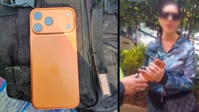 HONESTIDAD: Recolector encuentra un iPhone y con ayuda de policías lo entrega a su dueña