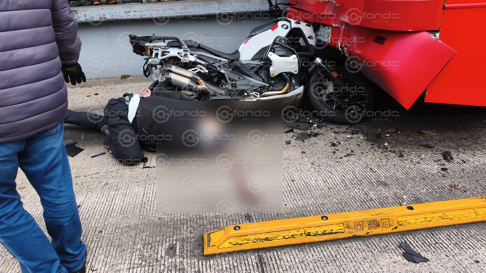 Accidente de motocicleta en Coyoacán