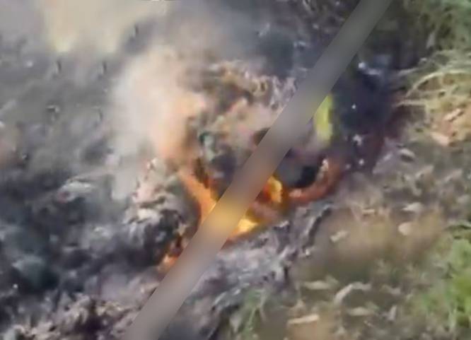 VIDEO: Llevan a una persona al cerro para ejecutarla y prenderle fuego