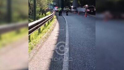 URGENTE: Muere un hombre aplastado en carriles de la México Cuernavaca